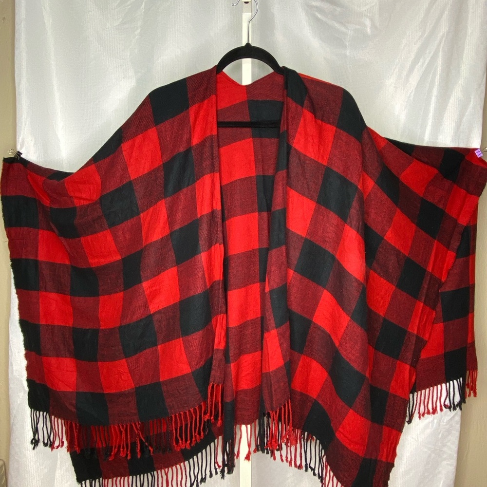 Buffalo Plaid Shawl Wrap